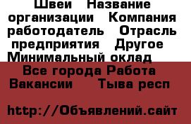 Швеи › Название организации ­ Компания-работодатель › Отрасль предприятия ­ Другое › Минимальный оклад ­ 1 - Все города Работа » Вакансии   . Тыва респ.